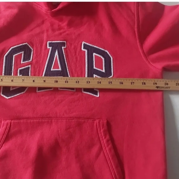 Gap Sweatshirt youth boys Logo hoodie red size XXL 14/16 - Picture 3 of 6